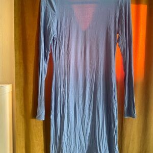 Fashion Nova Light Blue Long Sleeve Dress